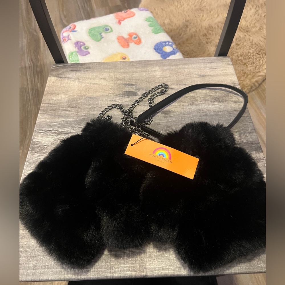 Kurt Geiger Poppy Fur Fingerless Gloves